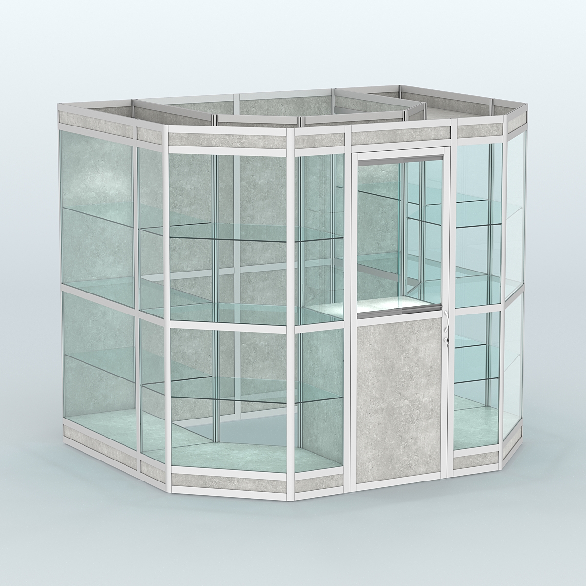 Павильон из профиля пристенный №7в (4,32 кв. м) Метрополитан Грей