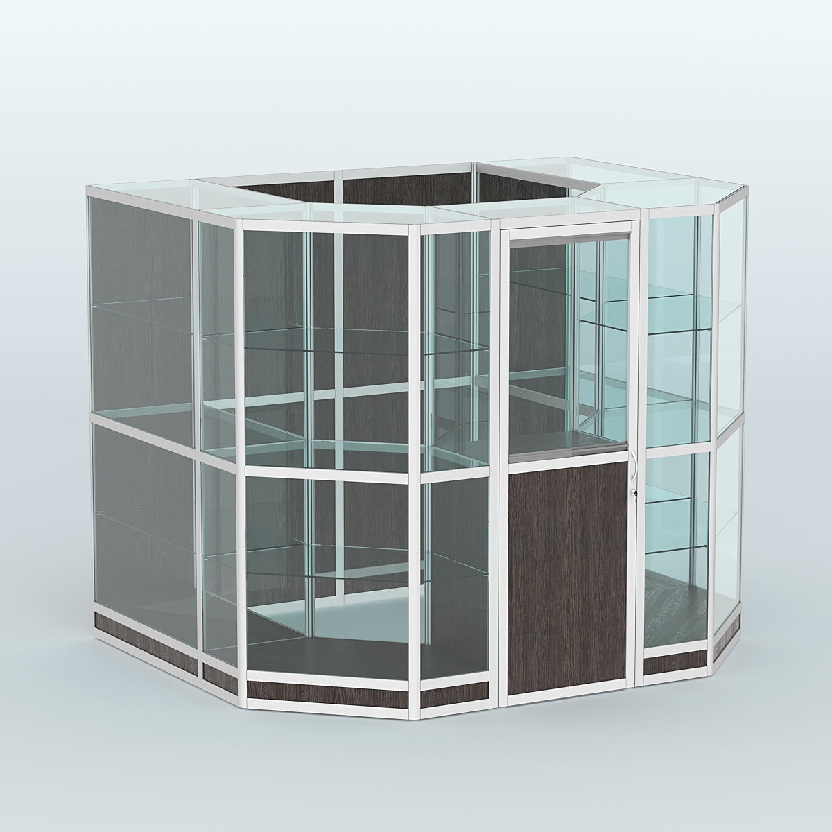 Павильон из профиля пристенный №7г (4,32 кв. м) Дуб Венге