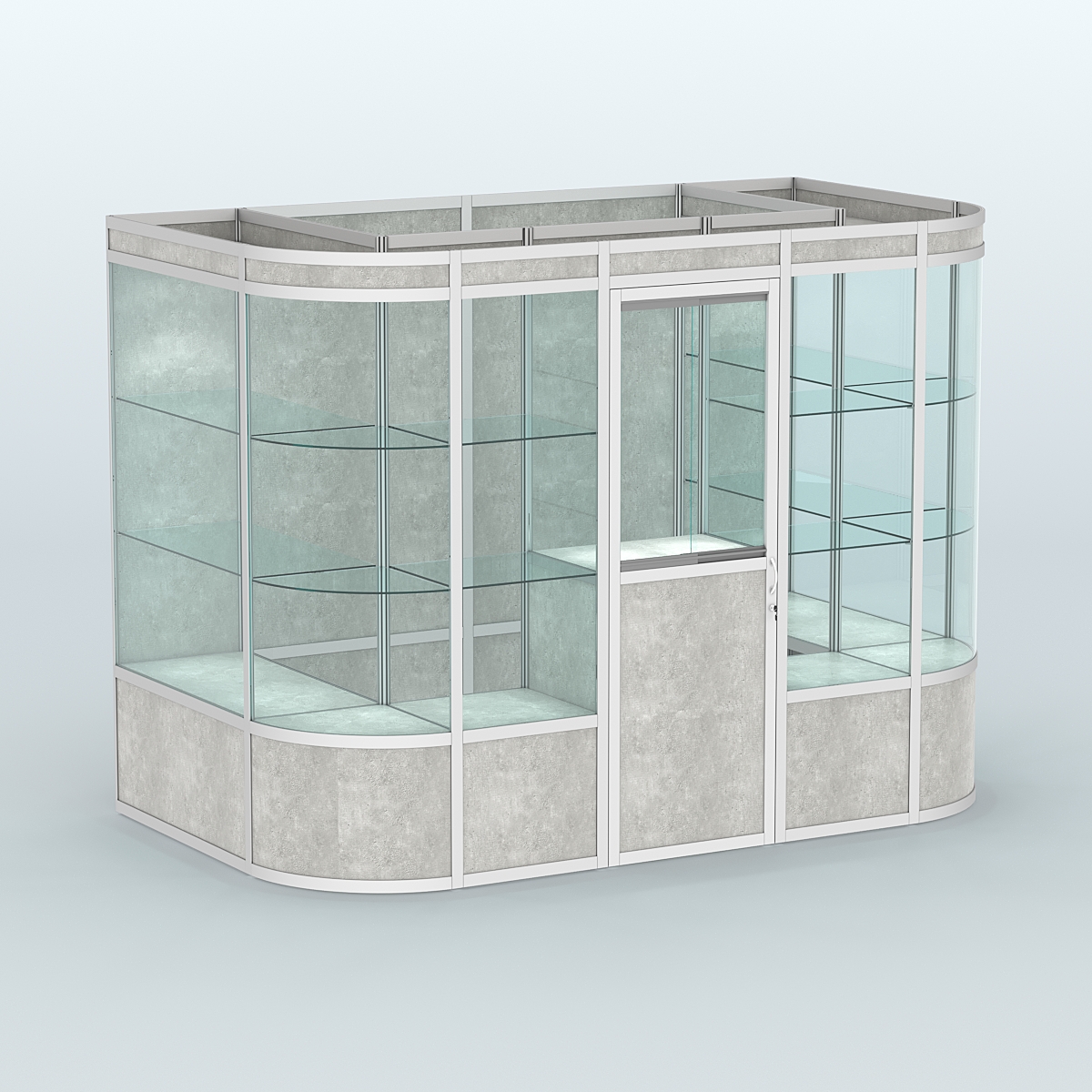 Павильон из профиля пристенный №8а (4,05 кв. м) Метрополитан Грей