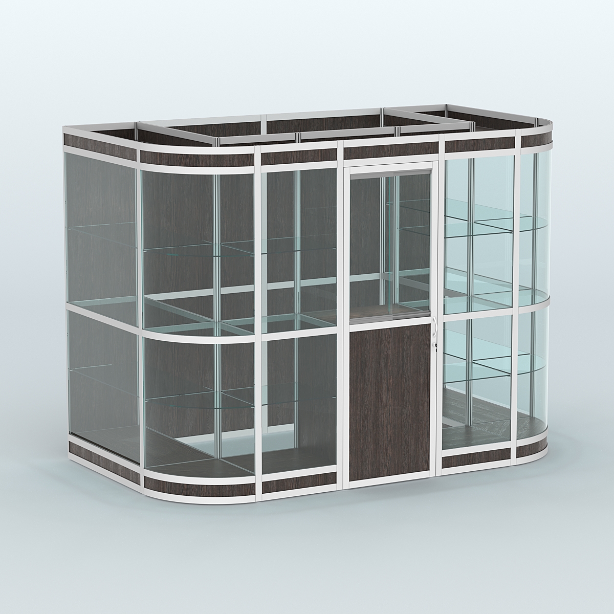 Павильон из профиля пристенный №8в (4,05 кв. м) Дуб Венге