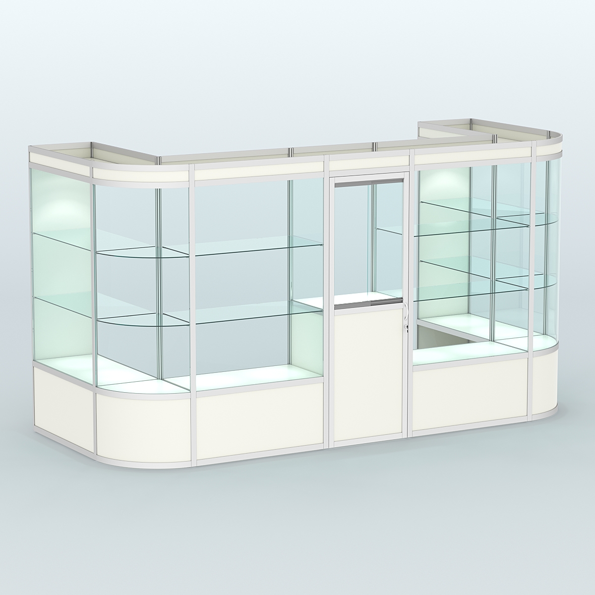 Павильон из профиля пристенный №11а (5,50 кв. м) Белый