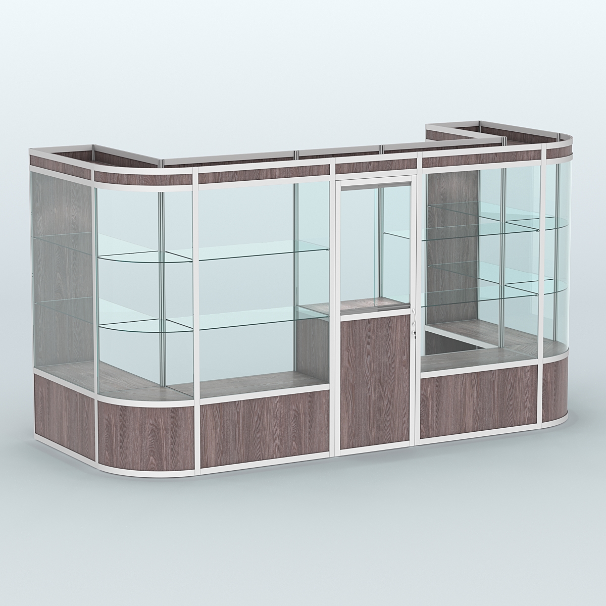 Павильон из профиля пристенный №11а (5,50 кв. м) Ясень Анкор темный