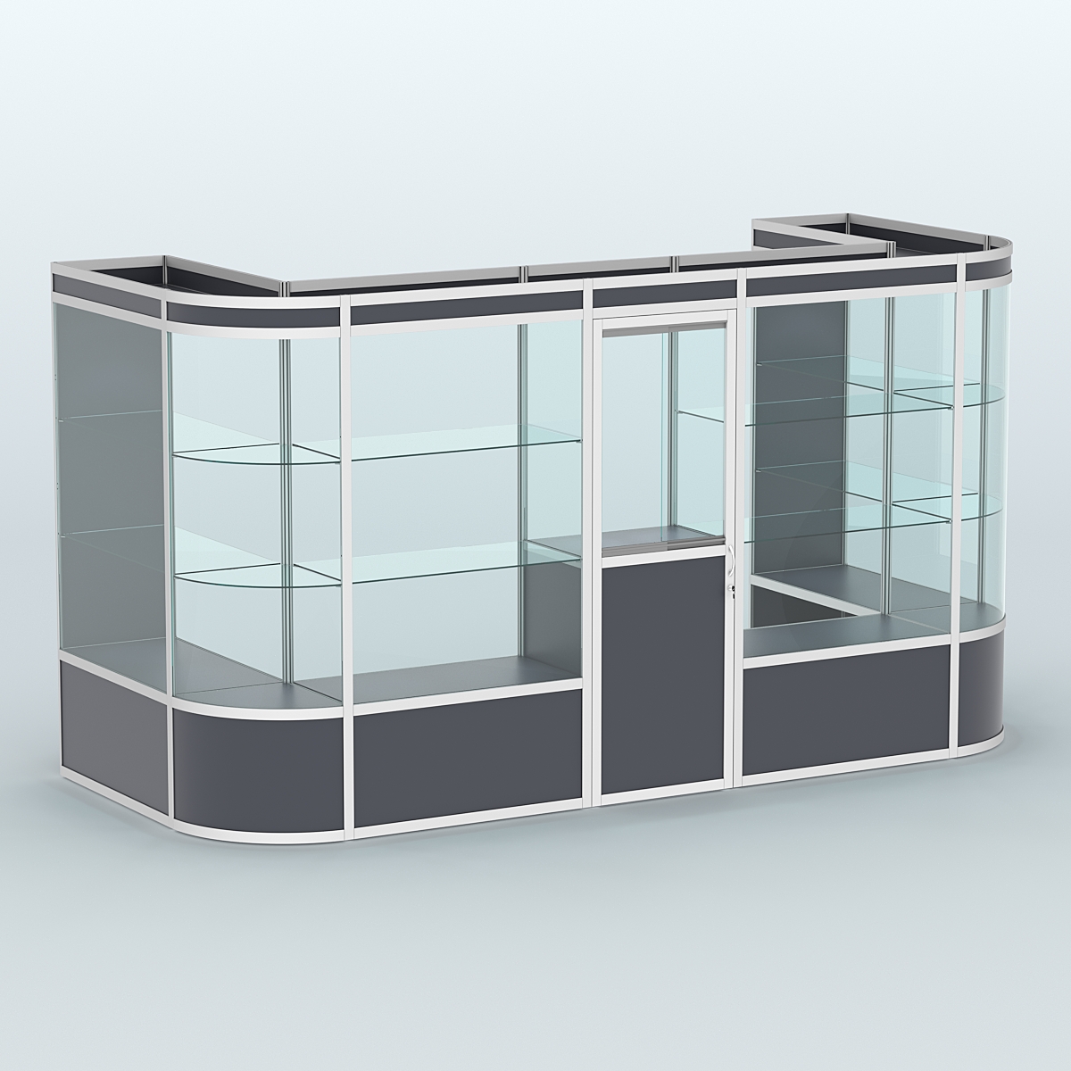 Павильон из профиля пристенный №11а (5,50 кв. м) Антрацит