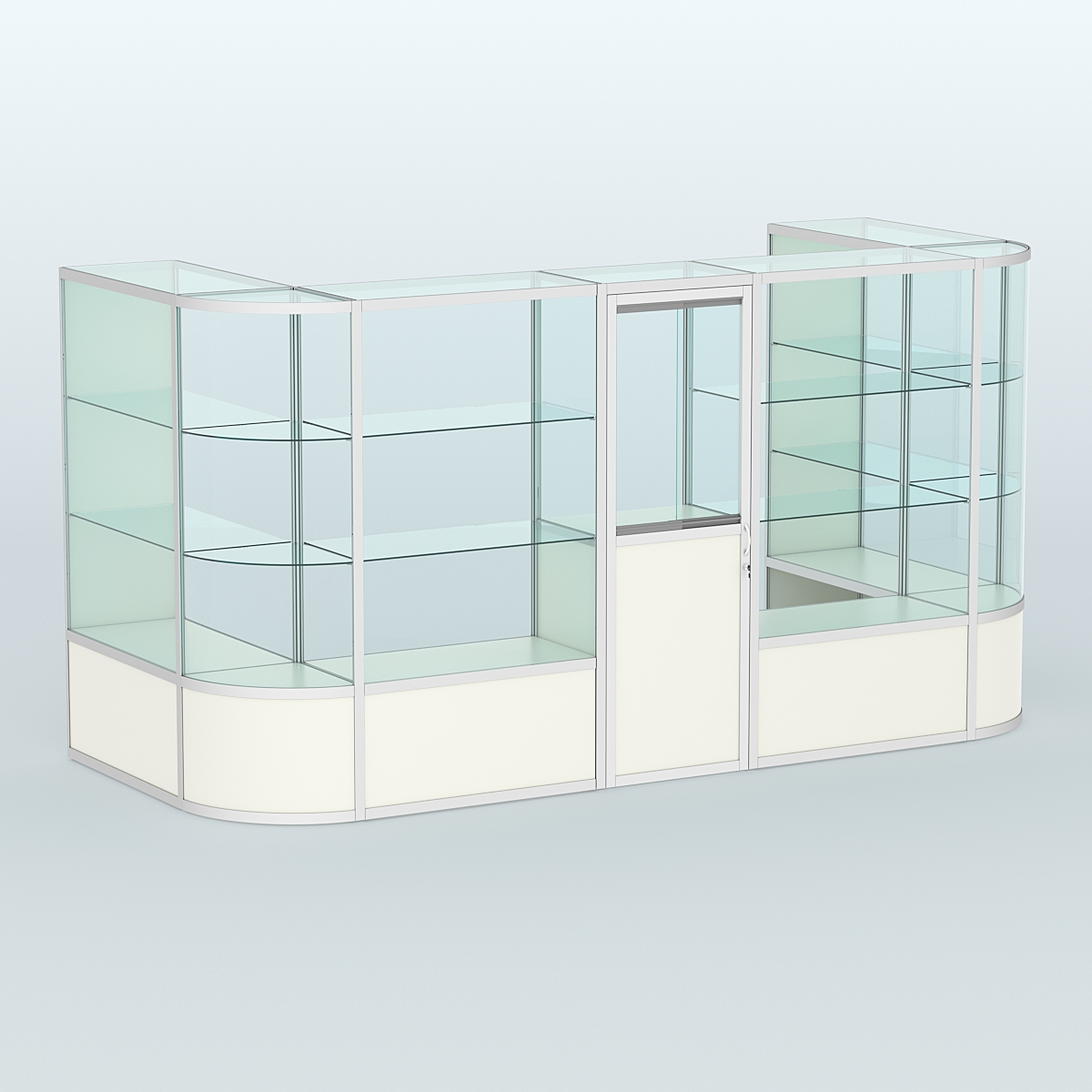 Павильон из профиля пристенный №11б (5,50 кв. м) Белый