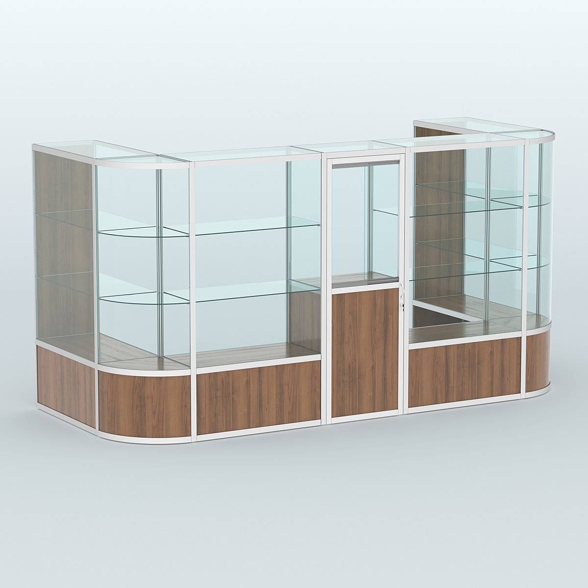 Павильон из профиля пристенный №11б (5,50 кв. м) Орех