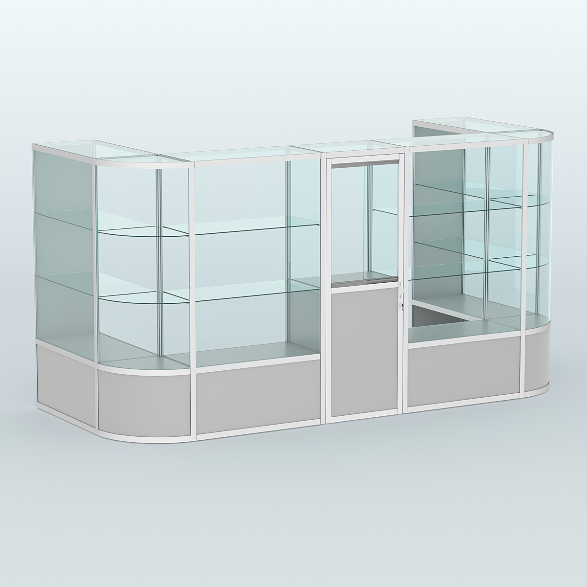 Павильон из профиля пристенный №11б (5,50 кв. м) Серый