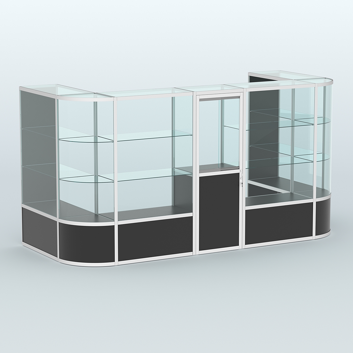 Павильон из профиля пристенный №11б (5,50 кв. м) Черный