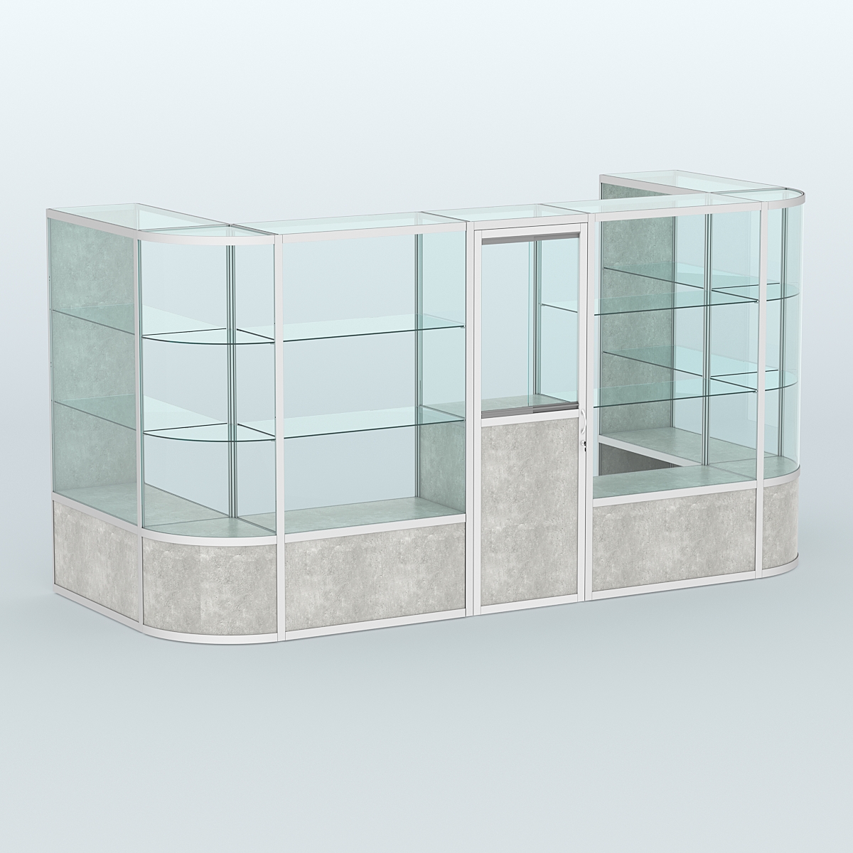 Павильон из профиля пристенный №11б (5,50 кв. м) Метрополитан Грей