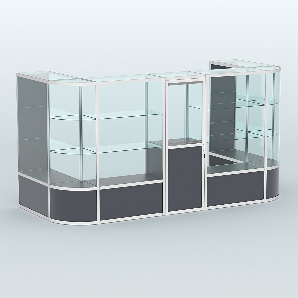 Павильон из профиля пристенный №11б (5,50 кв. м) Антрацит