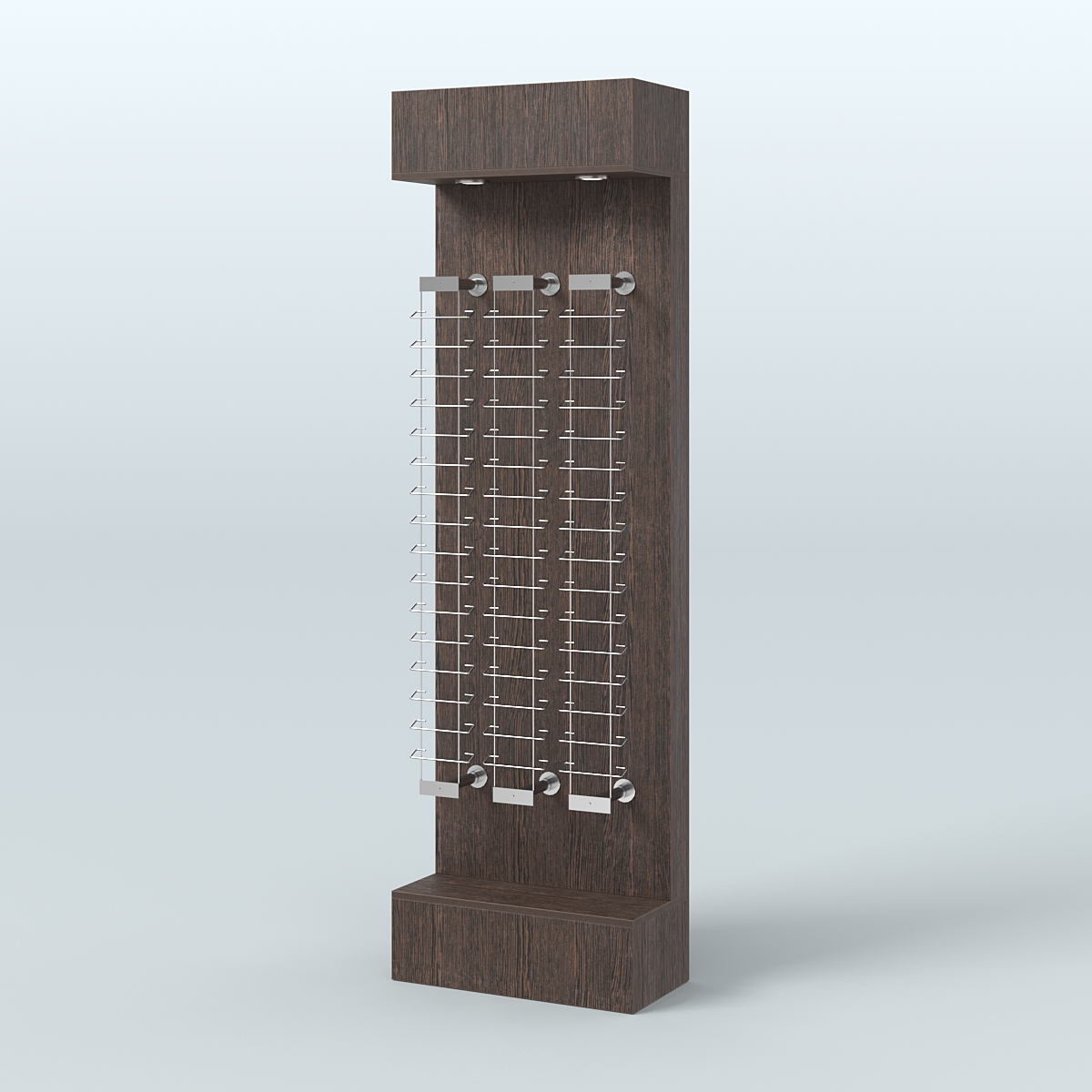 Стенд из ДСП с подсветкой для продажи очков №2-Д24 (откр. доступ) Дуб Венге