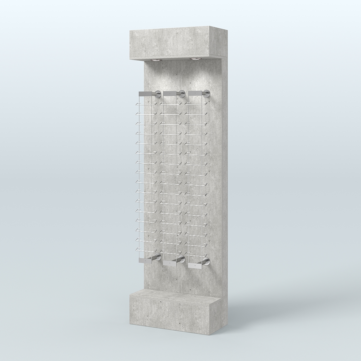 Стенд из ДСП с подсветкой для продажи очков №2-Д24 (откр. доступ) Метрополитан Грей