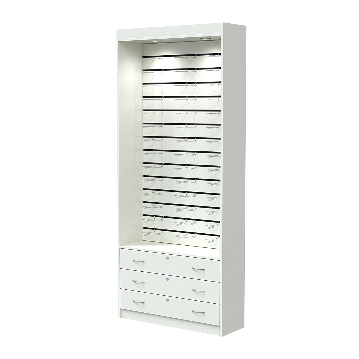 Витрина для очков №11 (открытый доступ) Белый