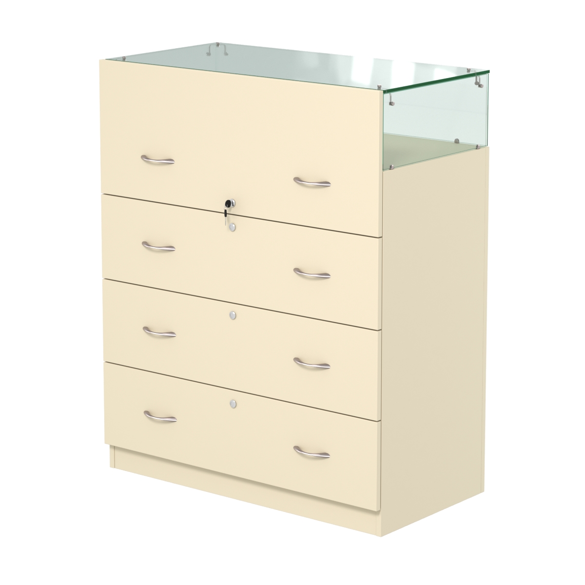 Истра прилавок ювелирный №1 (450мм) Крем Вайс