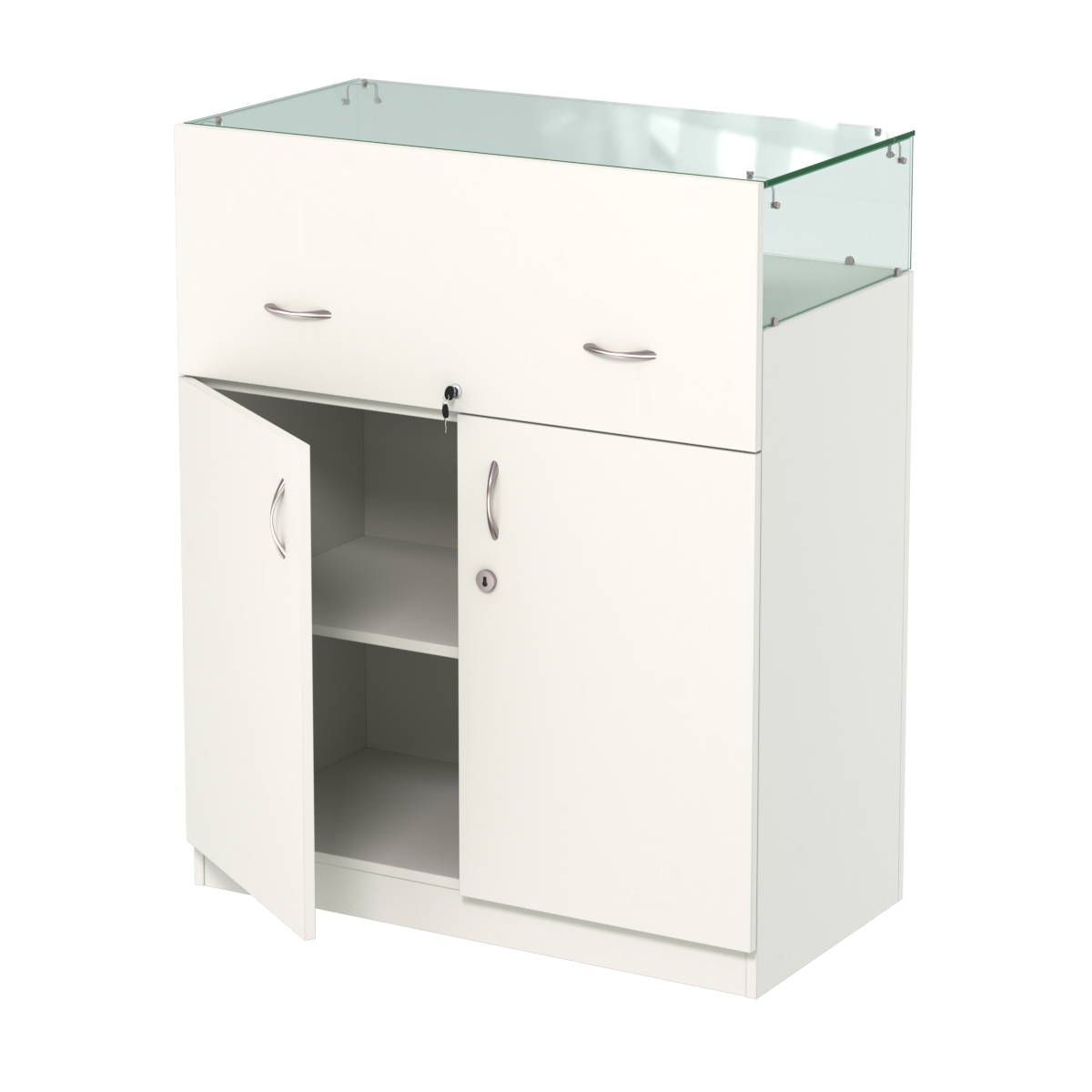 Истра прилавок ювелирный №2 (450мм)  Белый