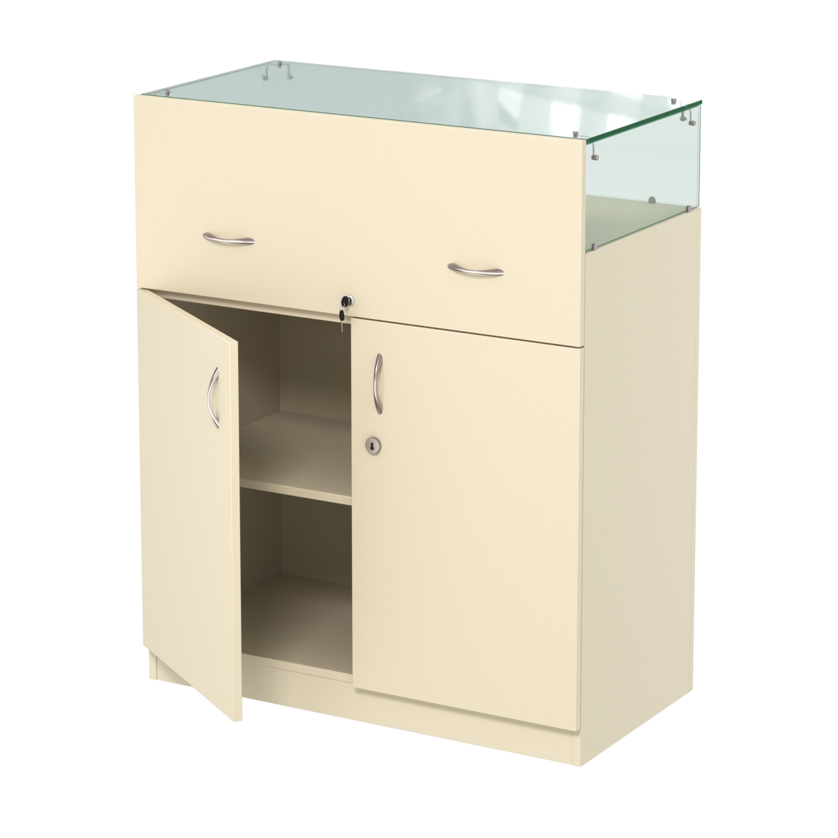 Истра прилавок ювелирный №2 (450мм)  Крем Вайс