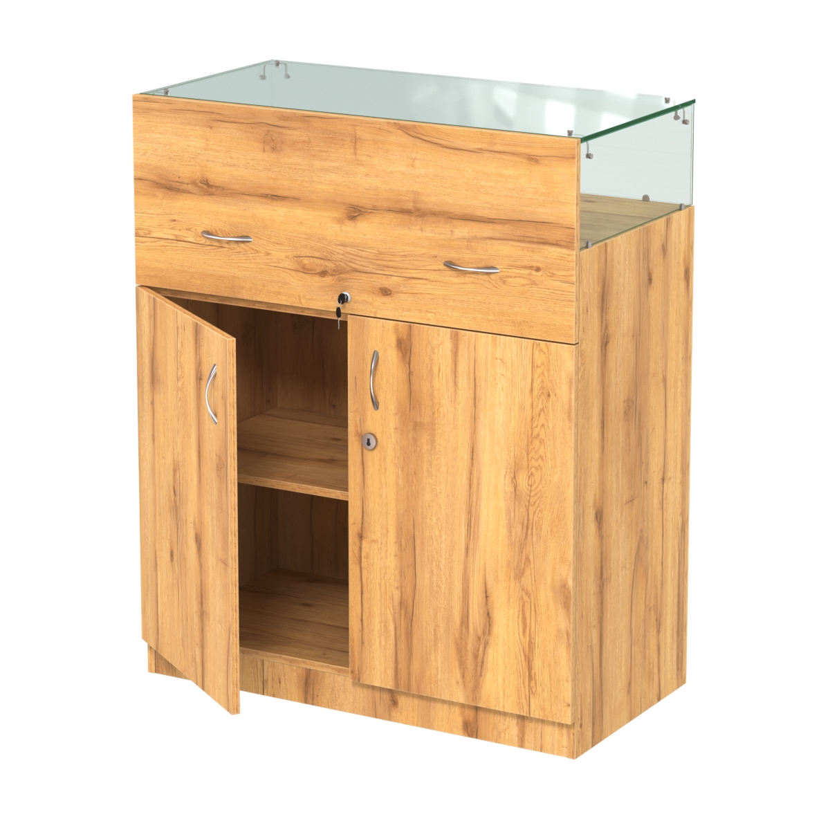 Истра прилавок ювелирный №2 (450мм)  Дуб Золотистый