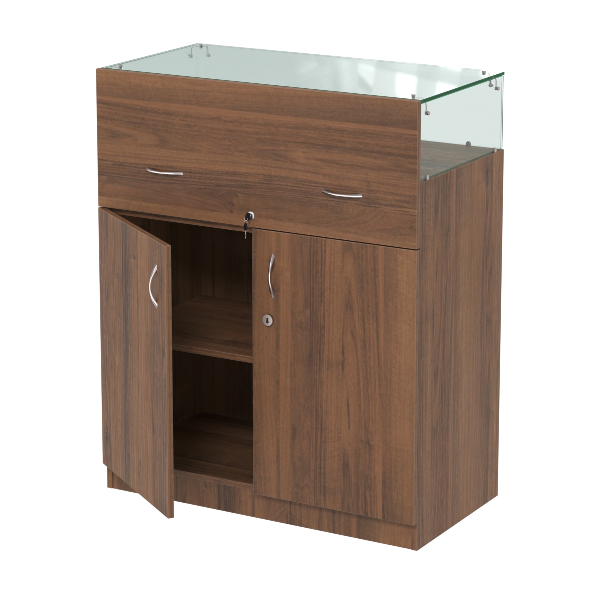 Истра прилавок ювелирный №2 (450мм)  Орех