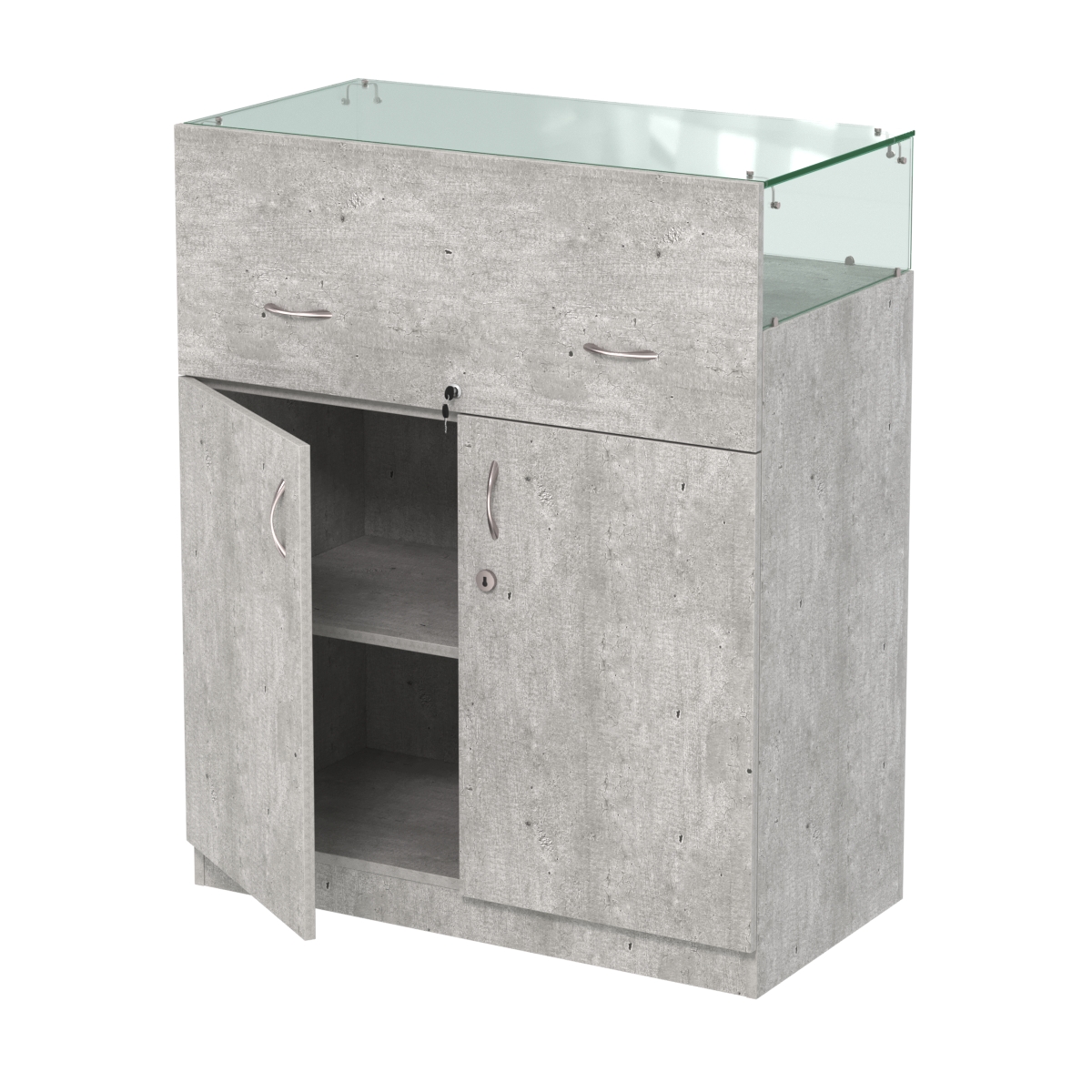 Истра прилавок ювелирный №2 (450мм)  Метрополитан Грей