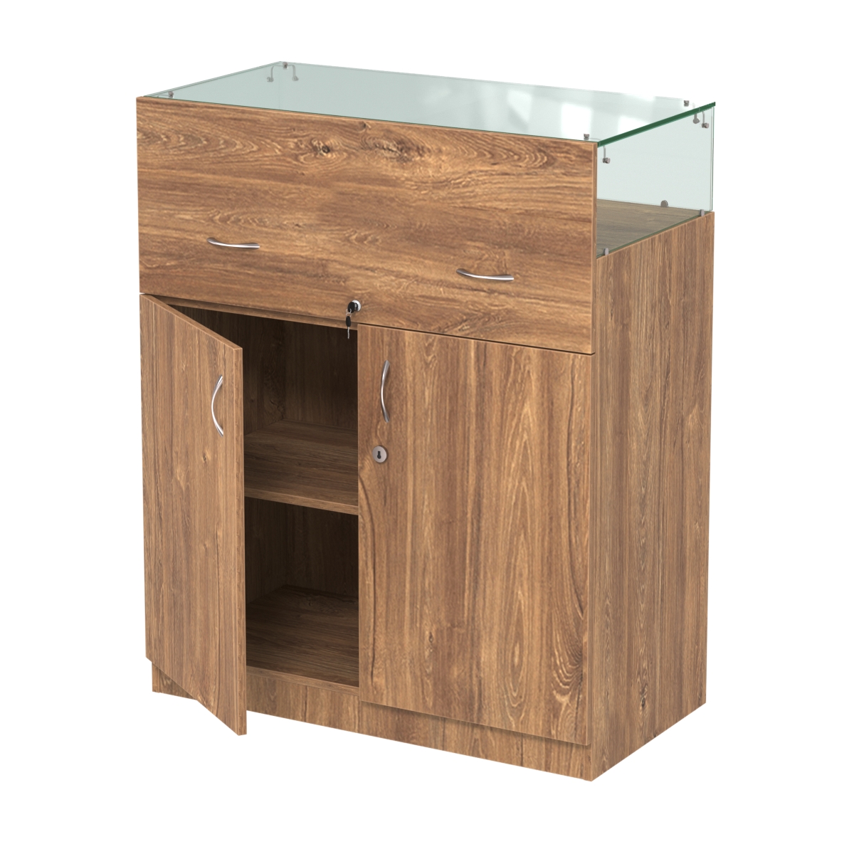 Истра прилавок ювелирный №2 (450мм)  Дуб Канзас коричневый