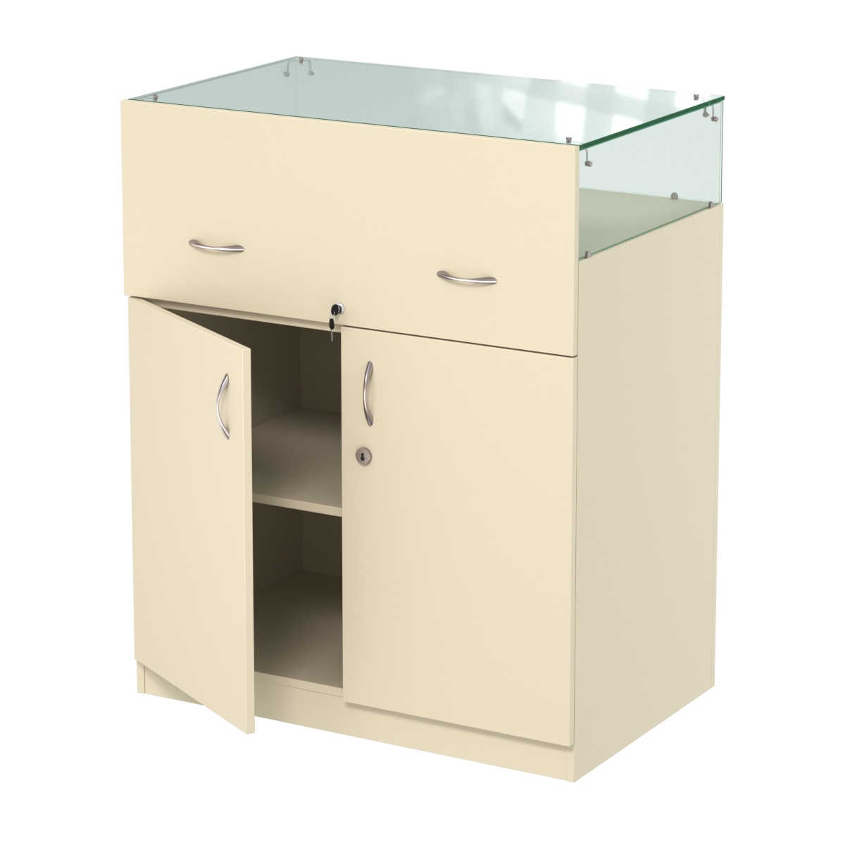 Истра прилавок ювелирный №2 (560мм) Крем Вайс