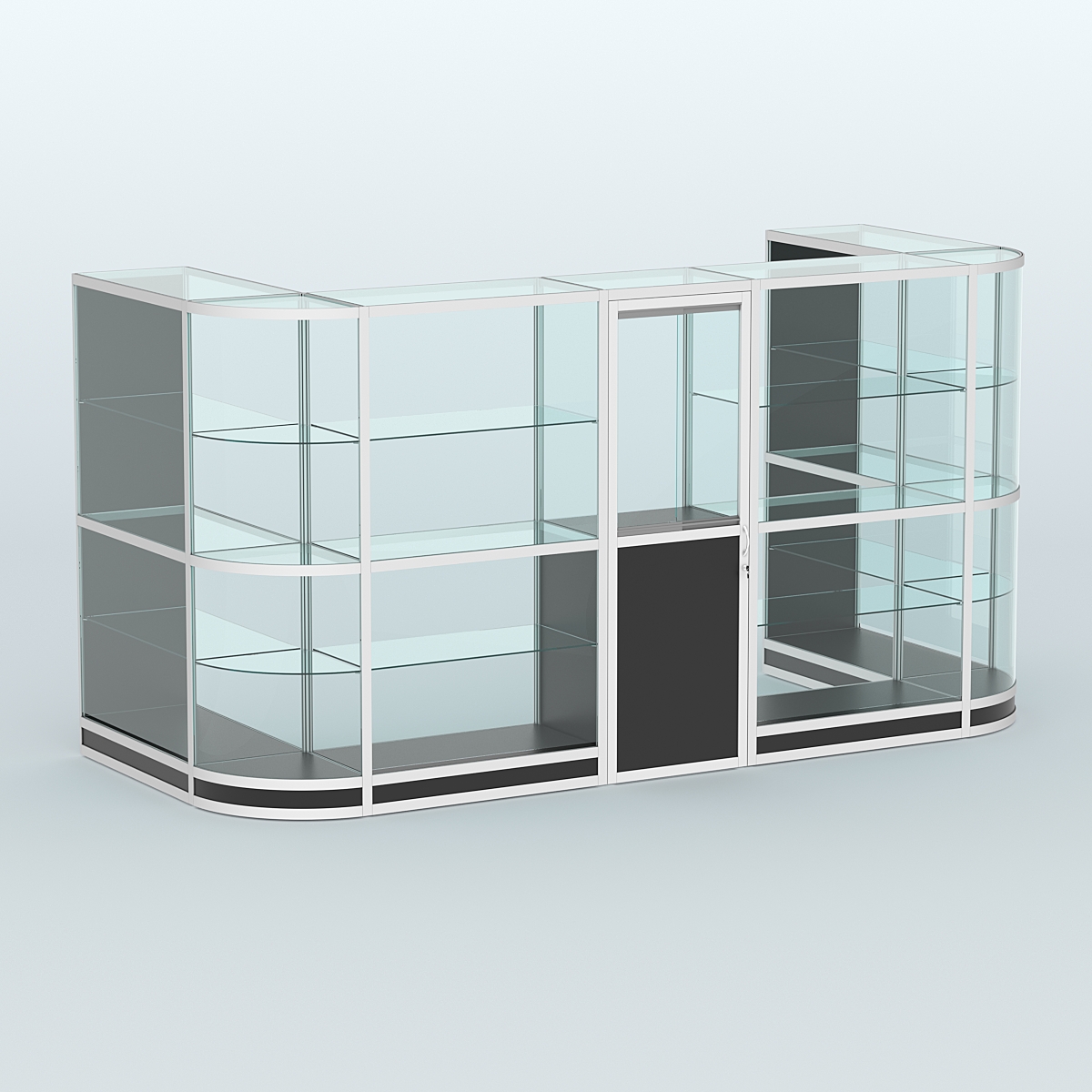 Павильон из профиля пристенный №11г (5,50 кв. м) Черный