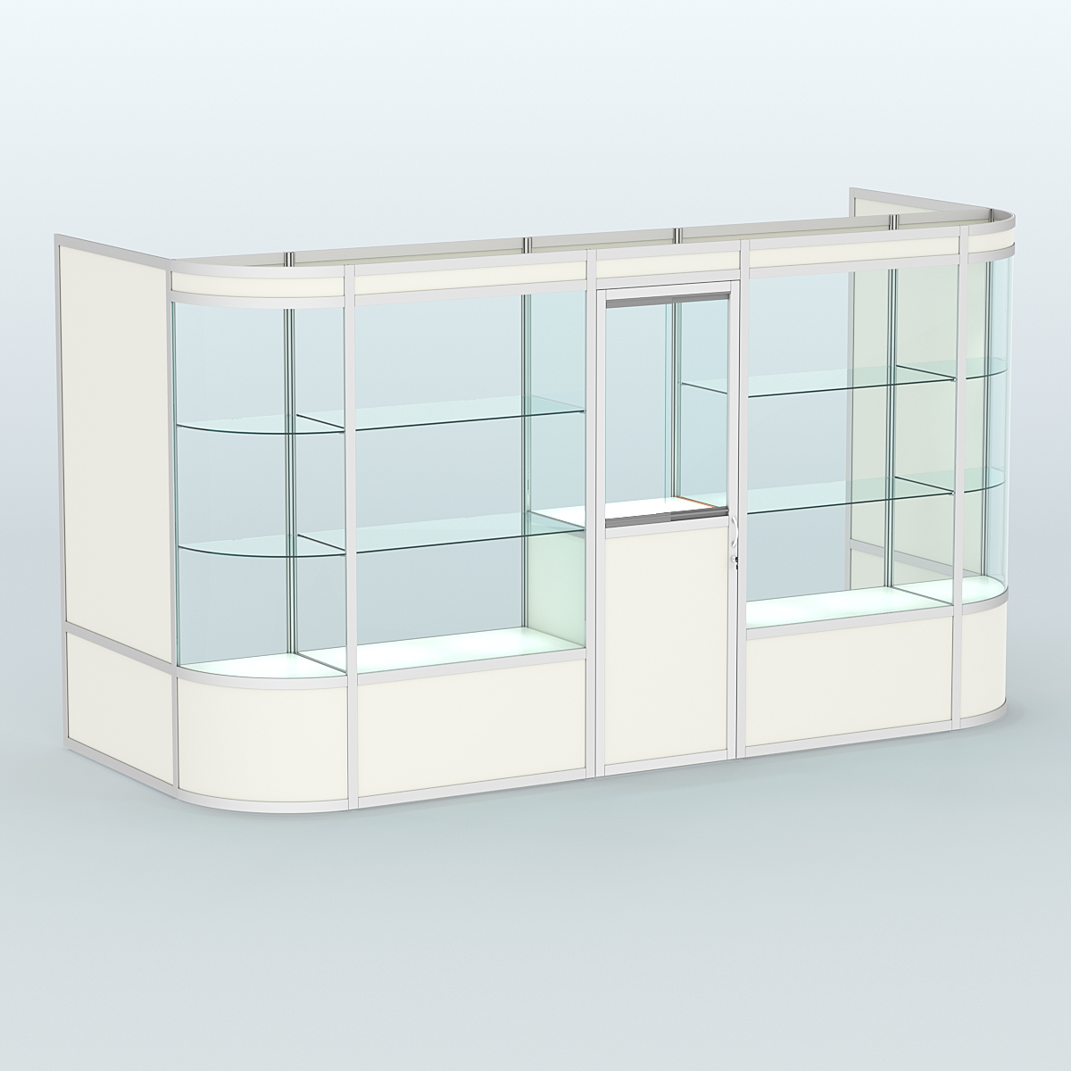 Павильон из профиля пристенный №12а (5,50 кв.м) Белый