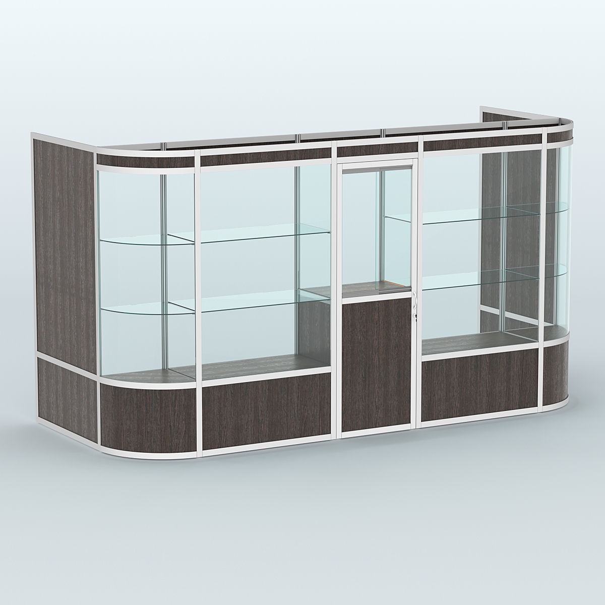 Павильон из профиля пристенный №12а (5,50 кв.м) Дуб Венге