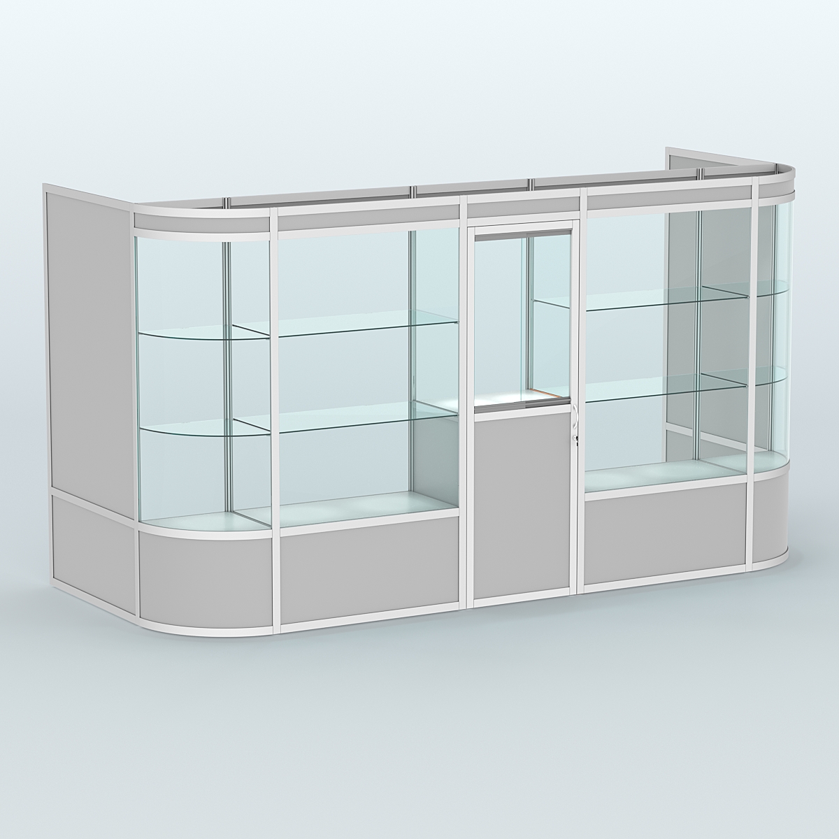 Павильон из профиля пристенный №12а (5,50 кв.м) Серый