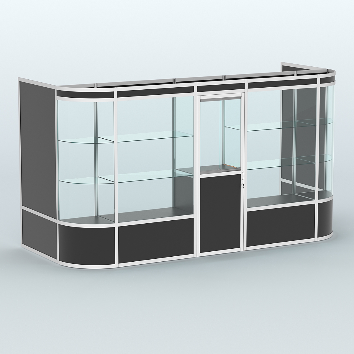 Павильон из профиля пристенный №12а (5,50 кв.м) Черный