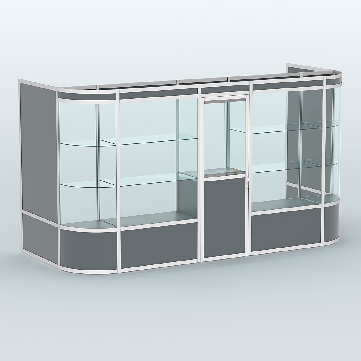 Павильон из профиля пристенный №12а (5,50 кв.м) Темно-Серый