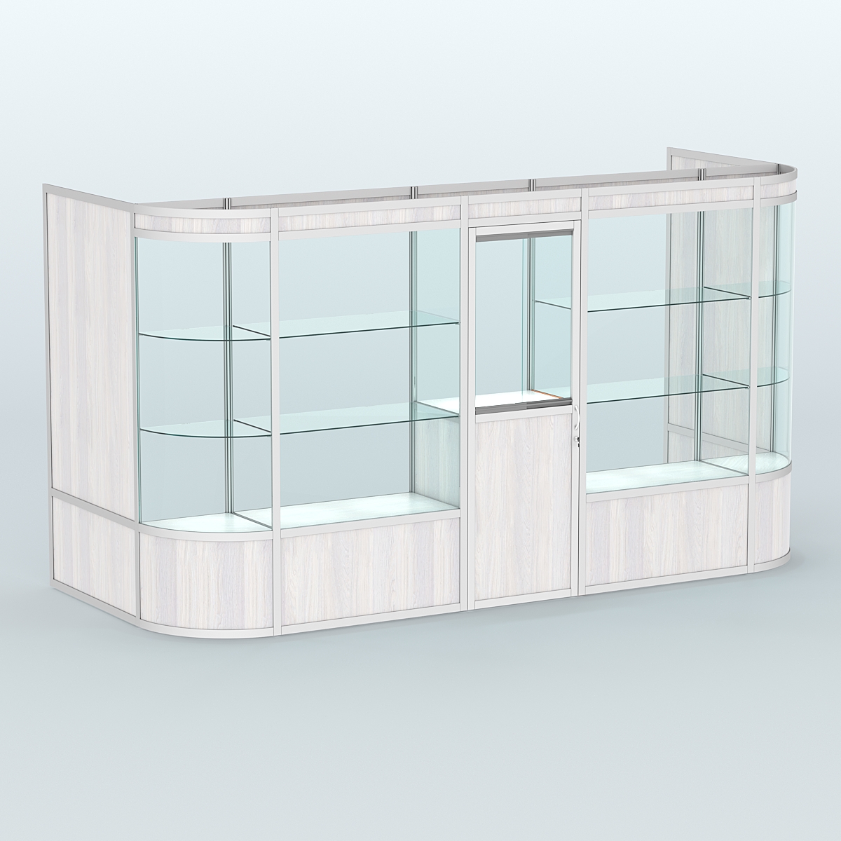 Павильон из профиля пристенный №12а (5,50 кв.м) Ясень Анкор светлый