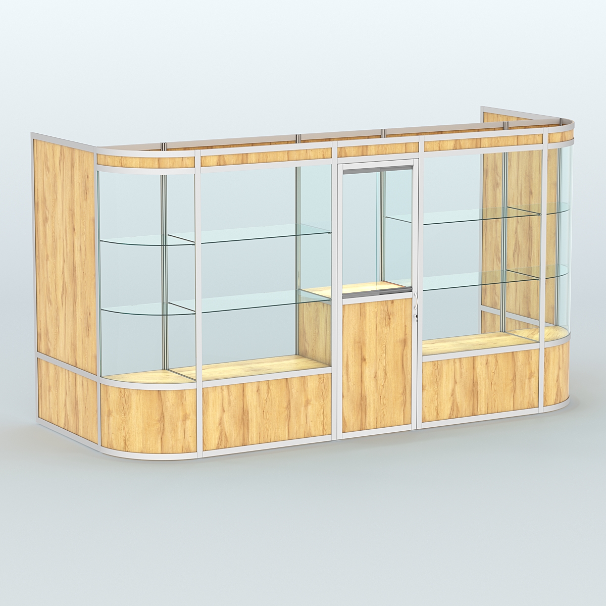 Павильон из профиля пристенный №12а (5,50 кв.м) Дуб Золотистый