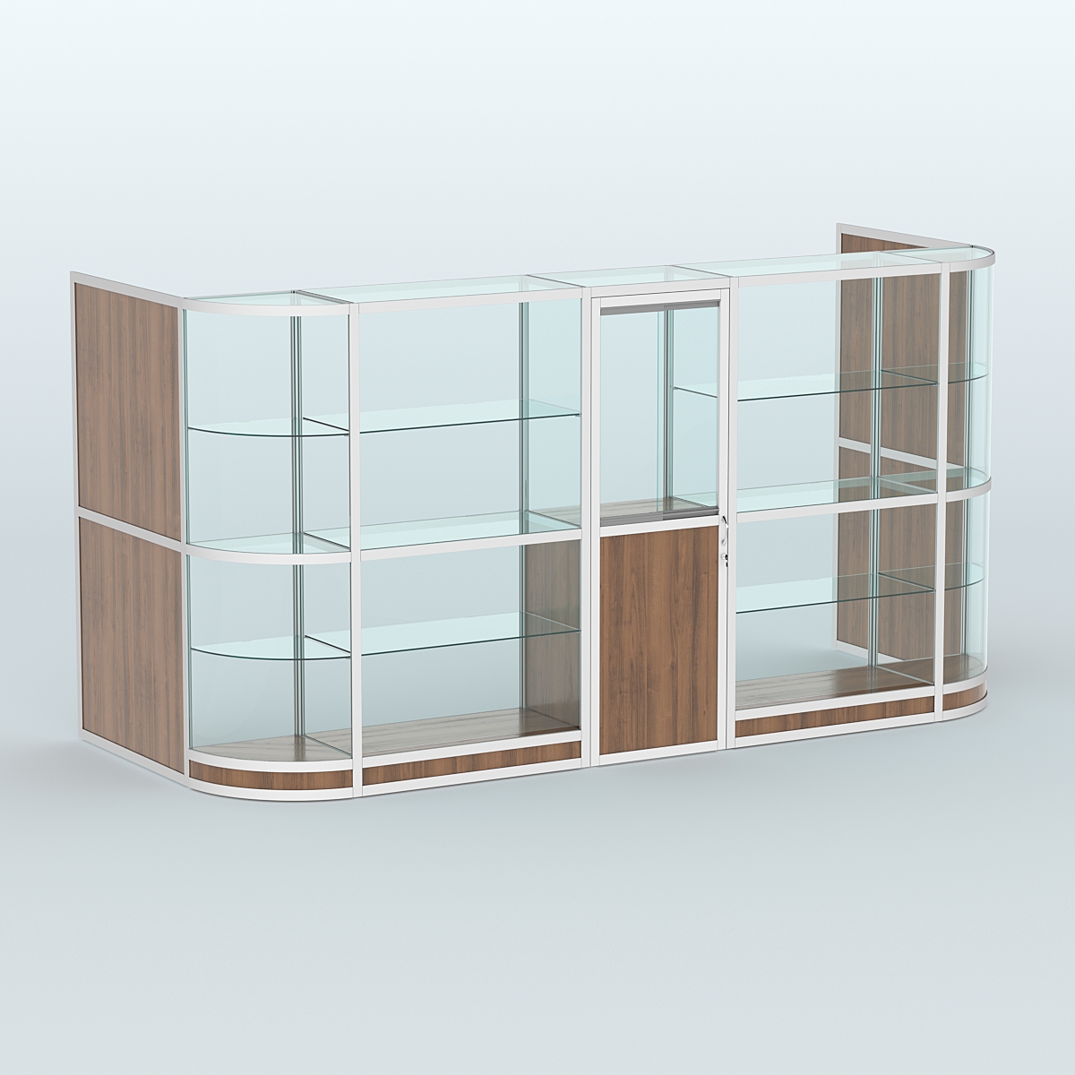 Павильон из профиля пристенный №12г (5,50 кв.м) Орех