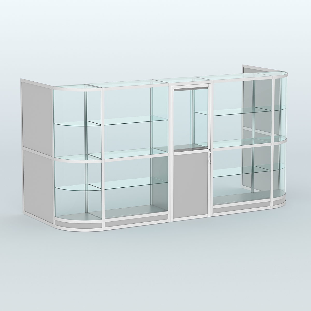 Павильон из профиля пристенный №12г (5,50 кв.м) Серый