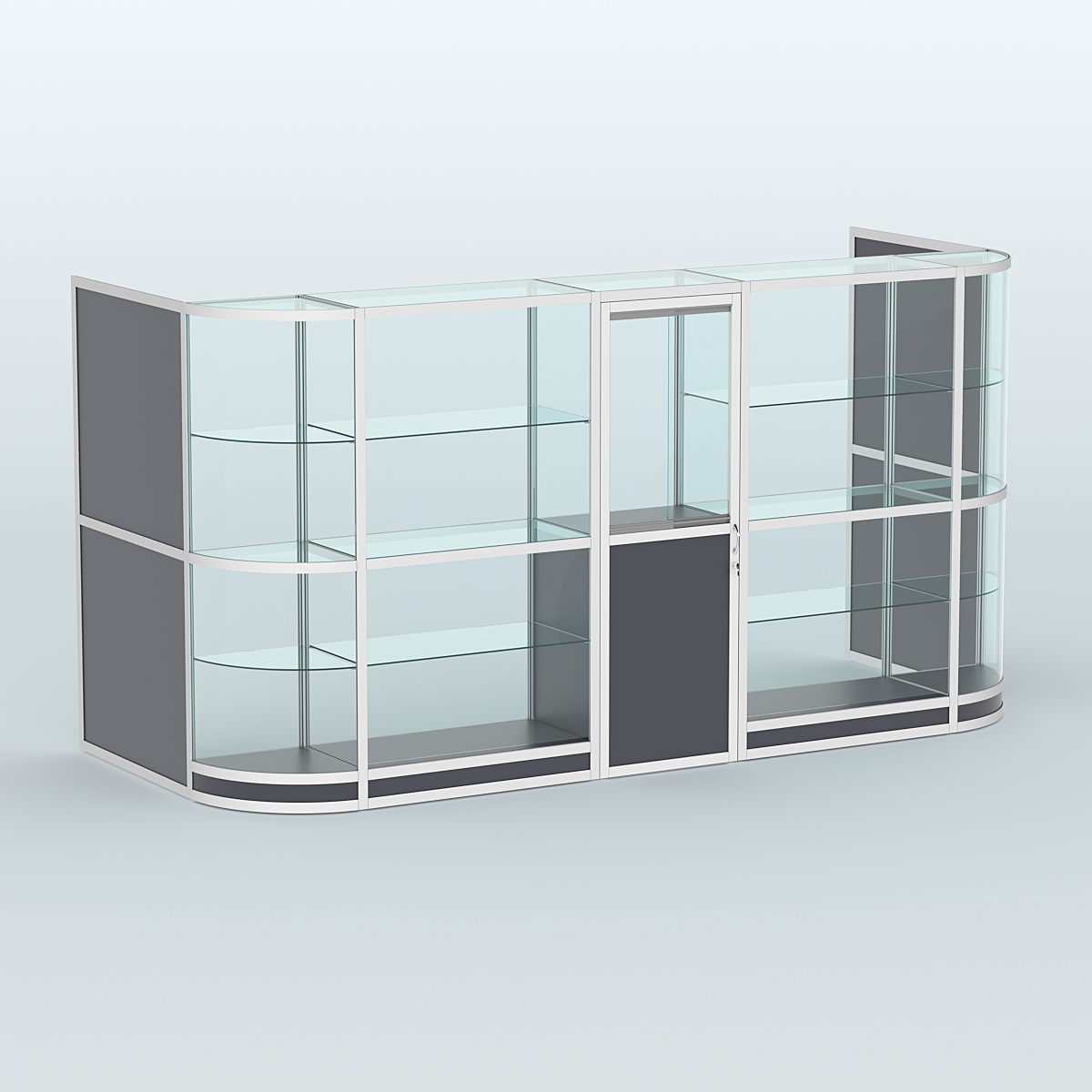 Павильон из профиля пристенный №12г (5,50 кв.м) Антрацит