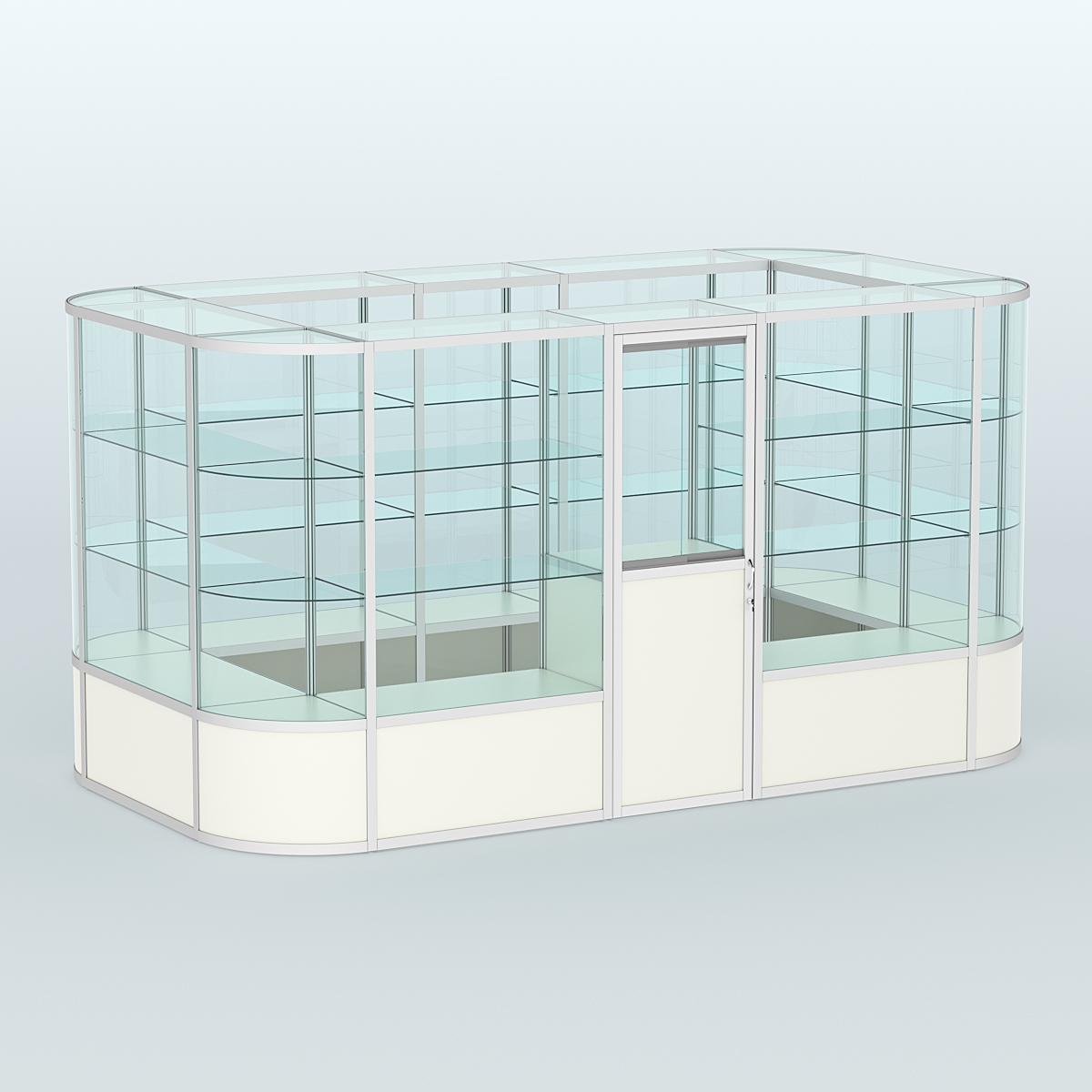 Павильон из профиля островной №4б Белый