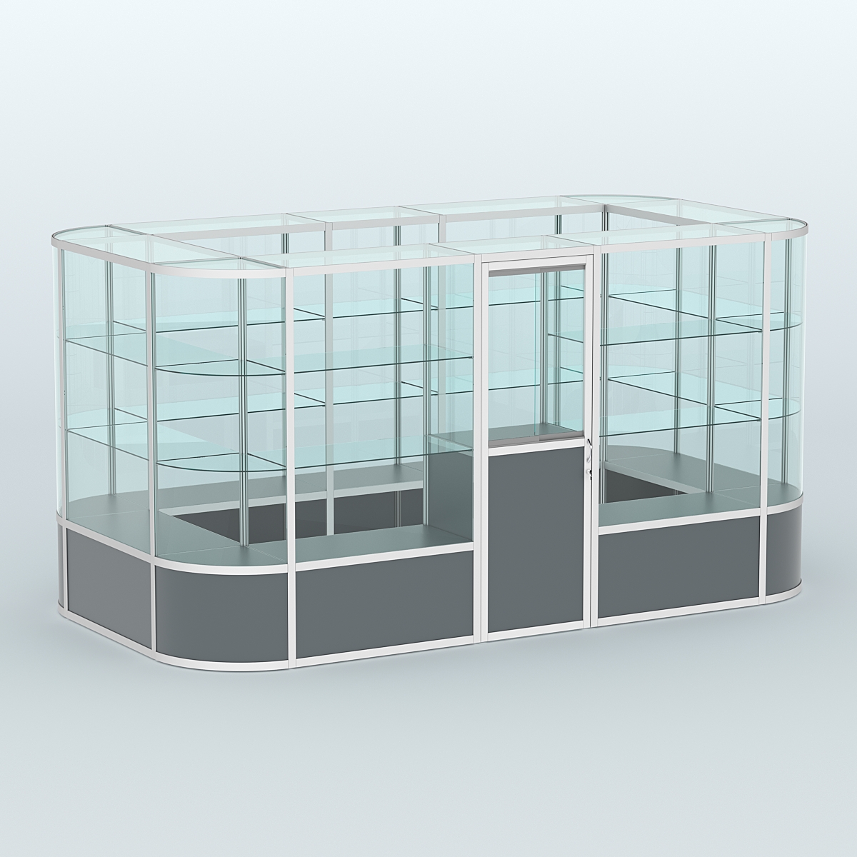 Павильон из профиля островной №4б Темно-Серый