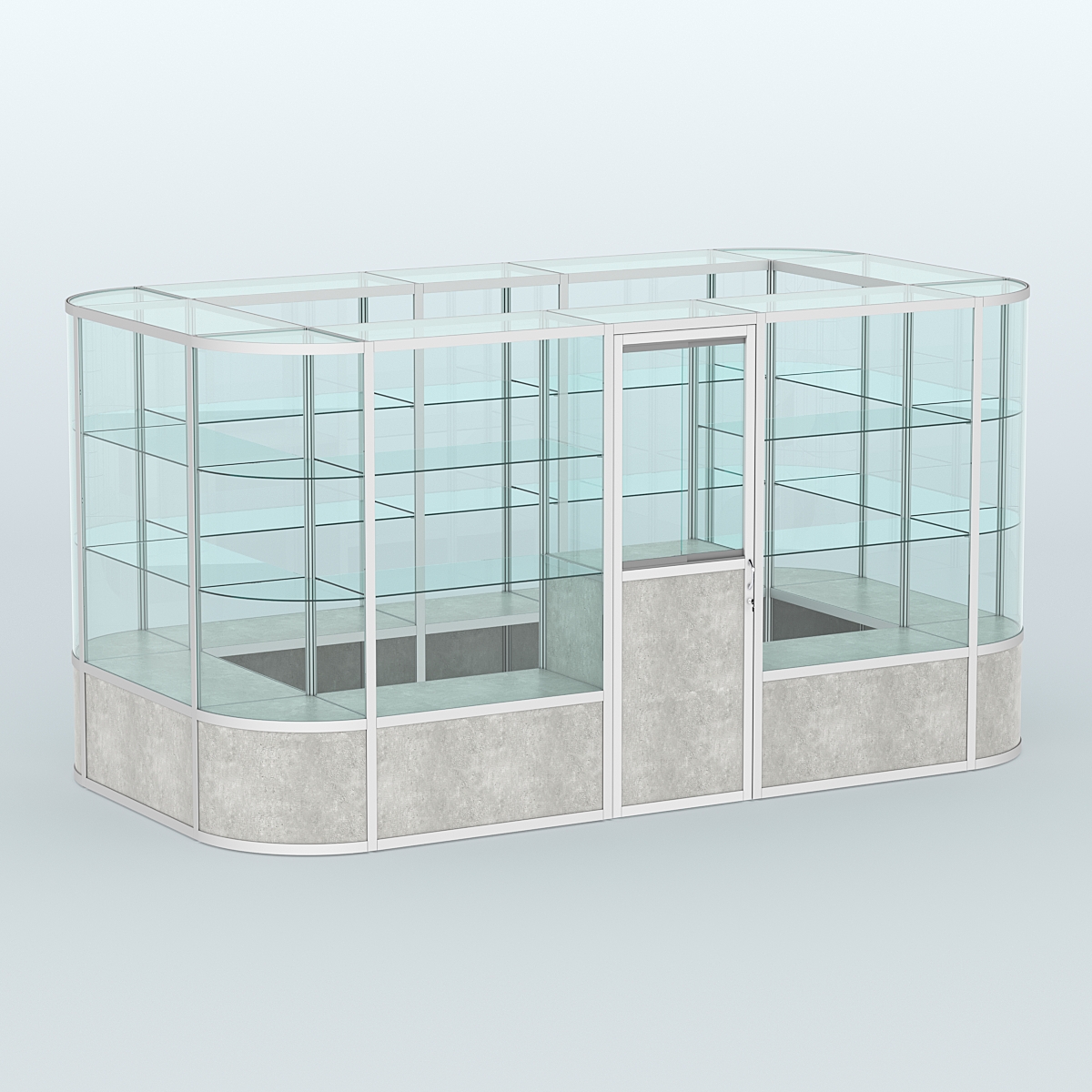 Павильон из профиля островной №4б Метрополитан Грей