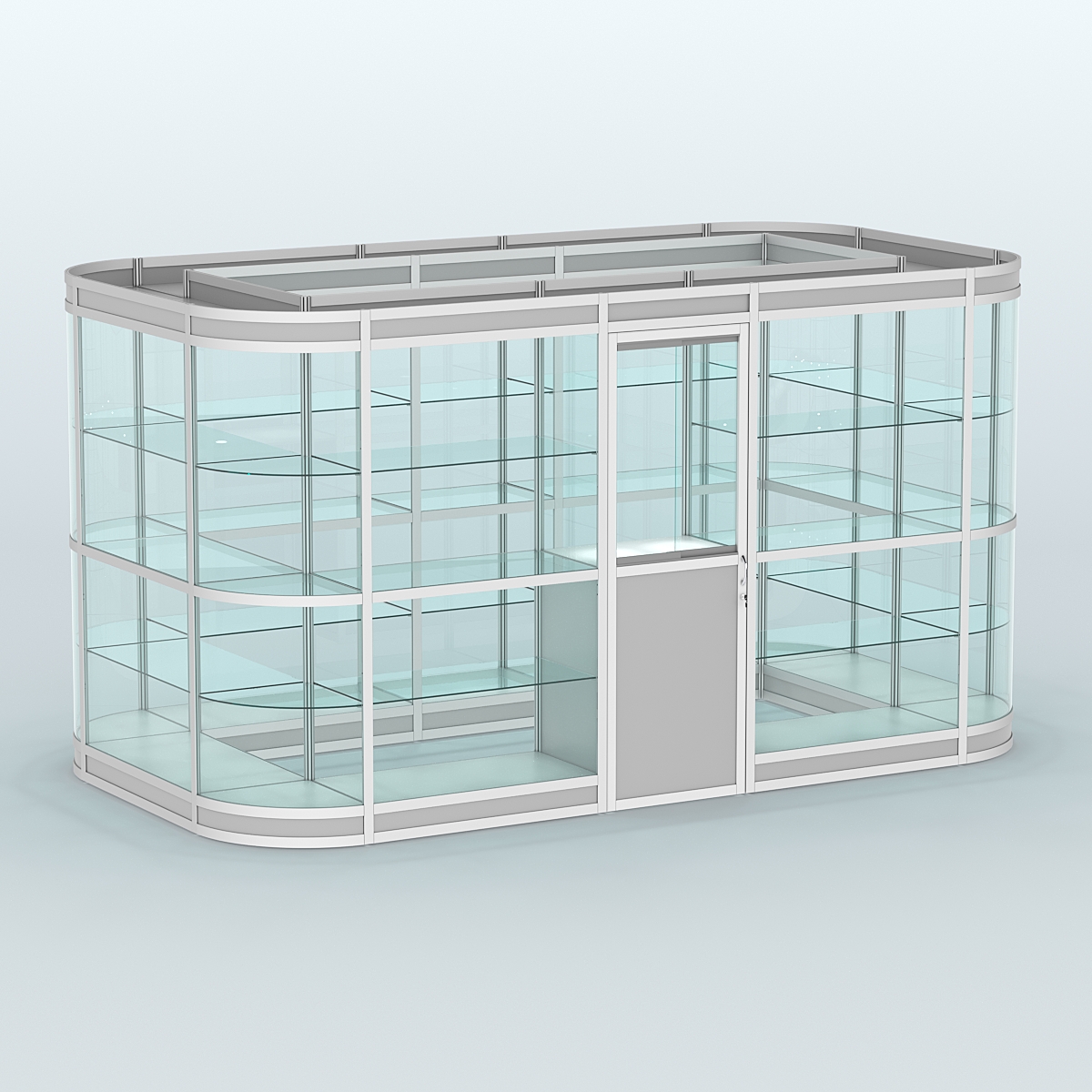 Павильон из профиля островной №4в Серый