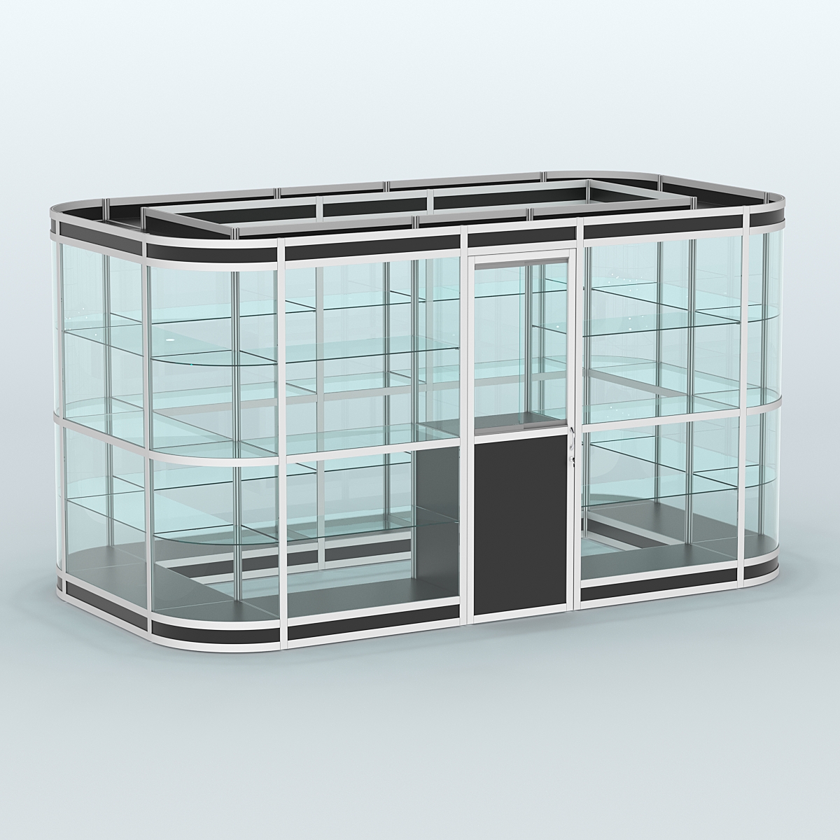 Павильон из профиля островной №4в Черный