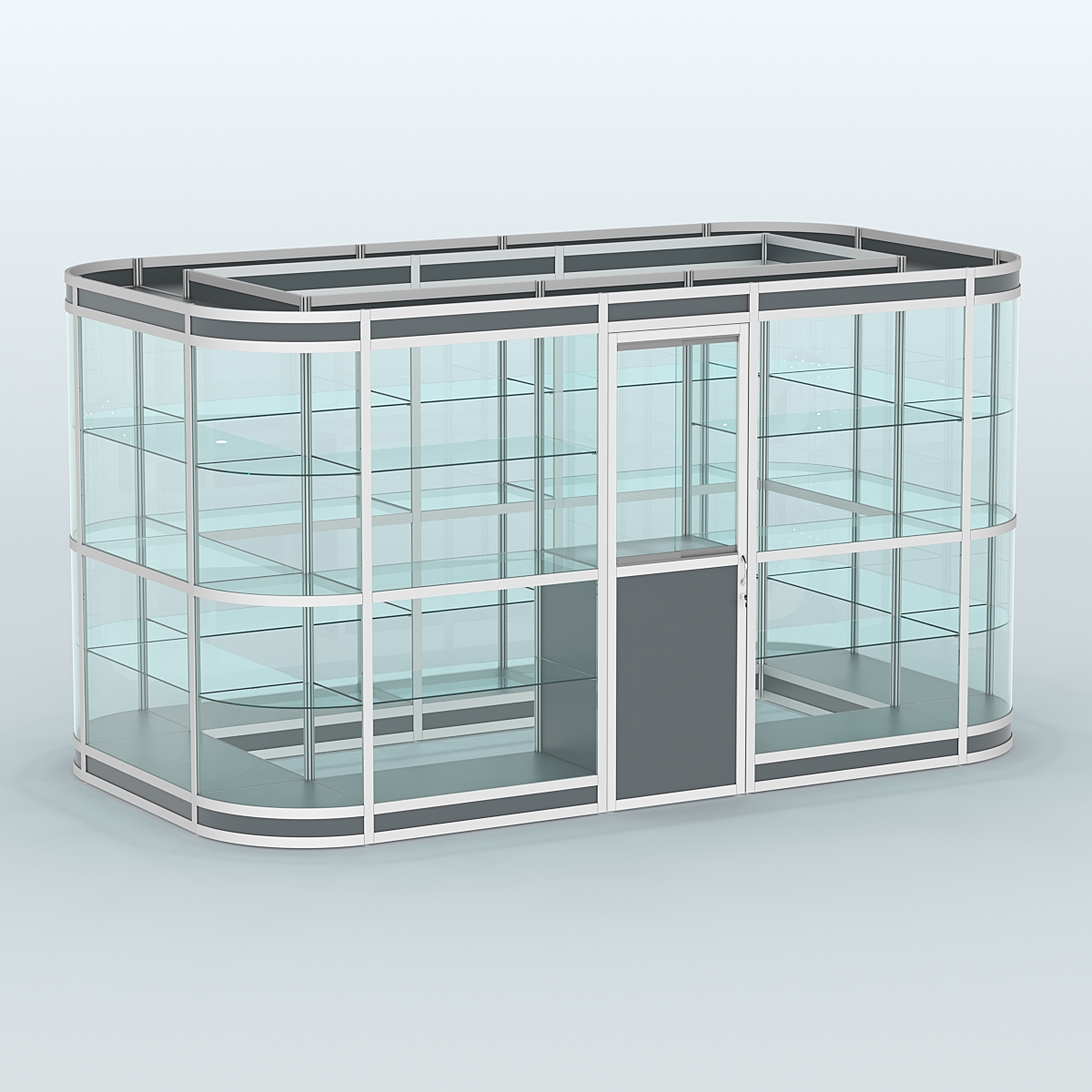 Павильон из профиля островной №4в Темно-Серый