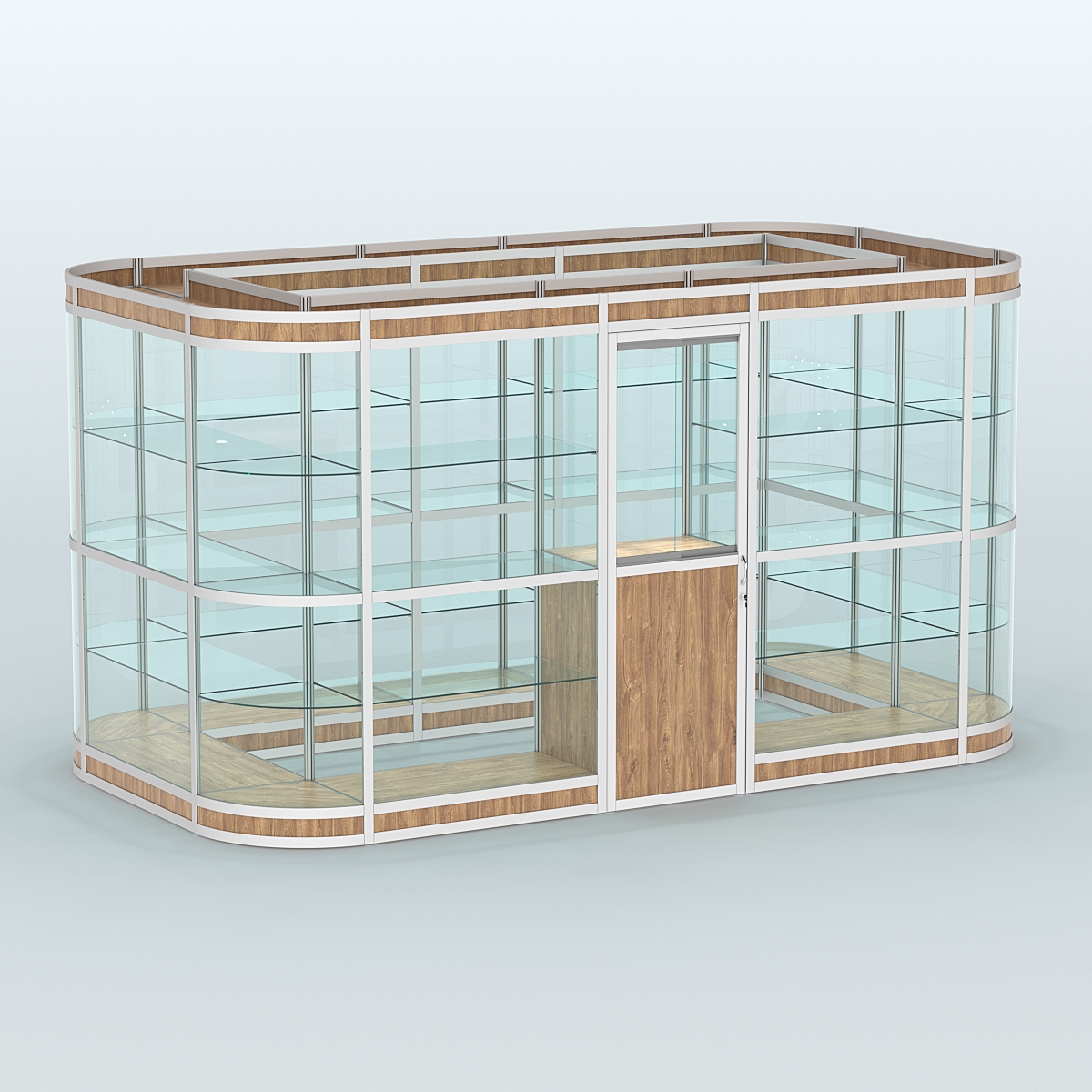 Павильон из профиля островной №4в Дуб Канзас коричневый