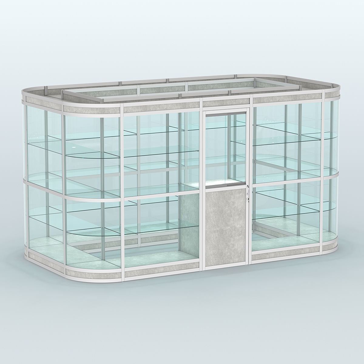 Павильон из профиля островной №4в Метрополитан Грей