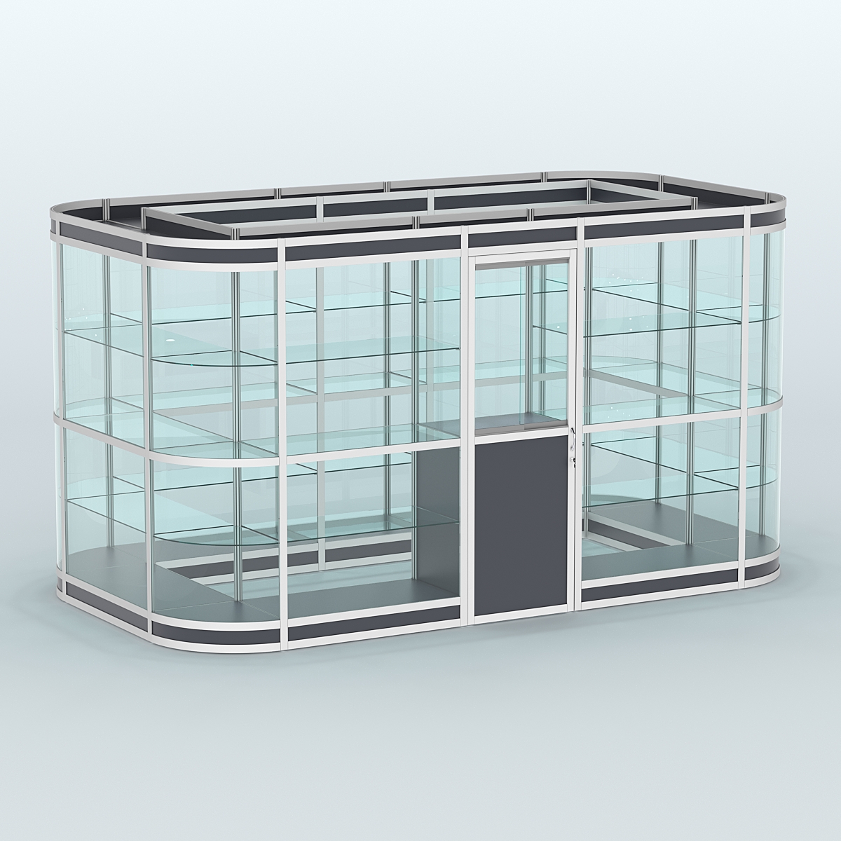 Павильон из профиля островной №4в Антрацит