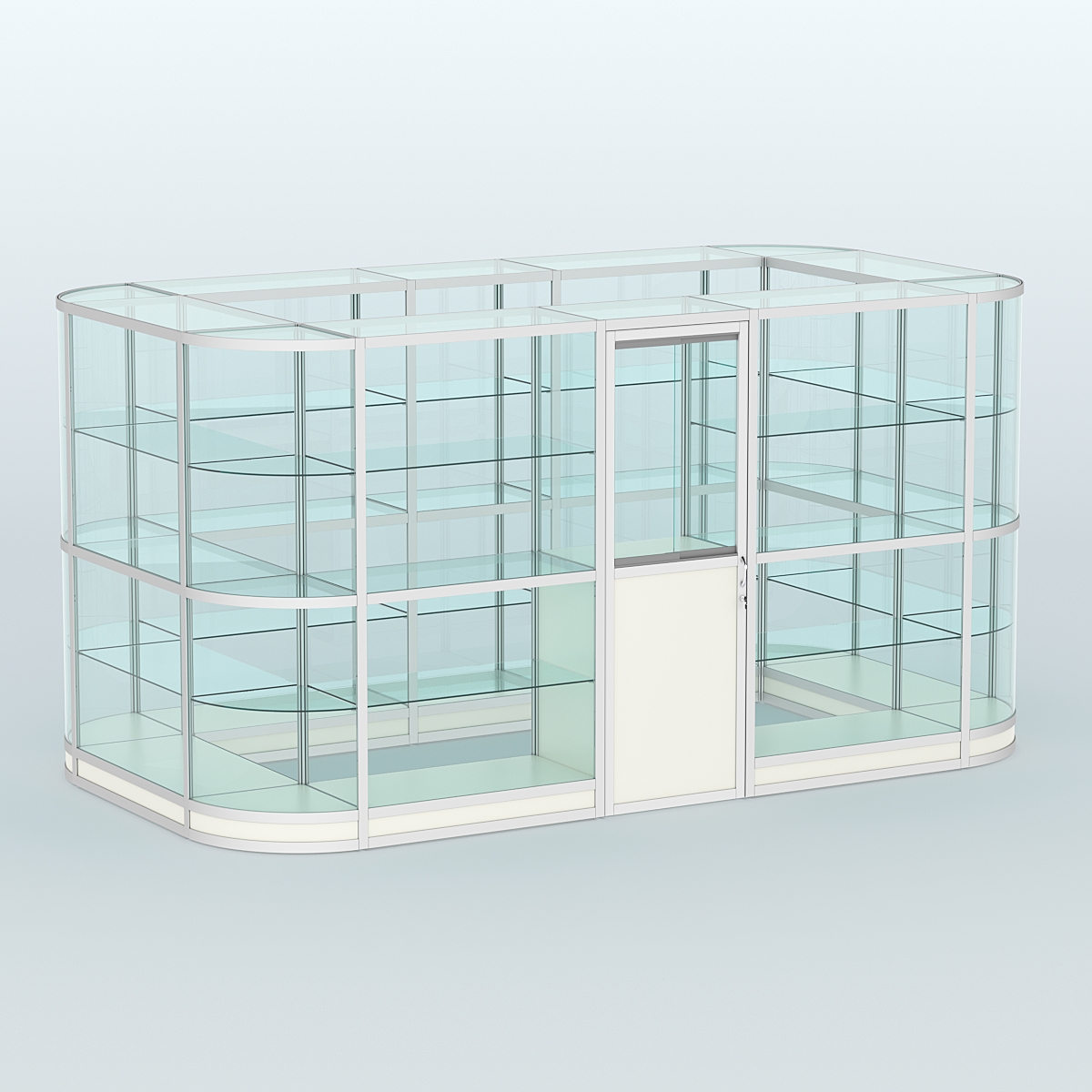 Павильон из профиля островной №4г Белый