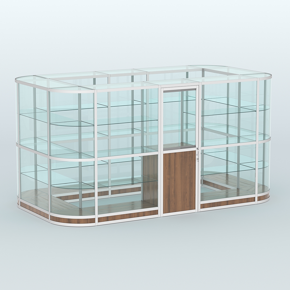 Павильон из профиля островной №4г Орех