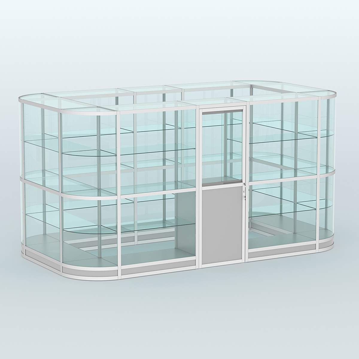 Павильон из профиля островной №4г Серый