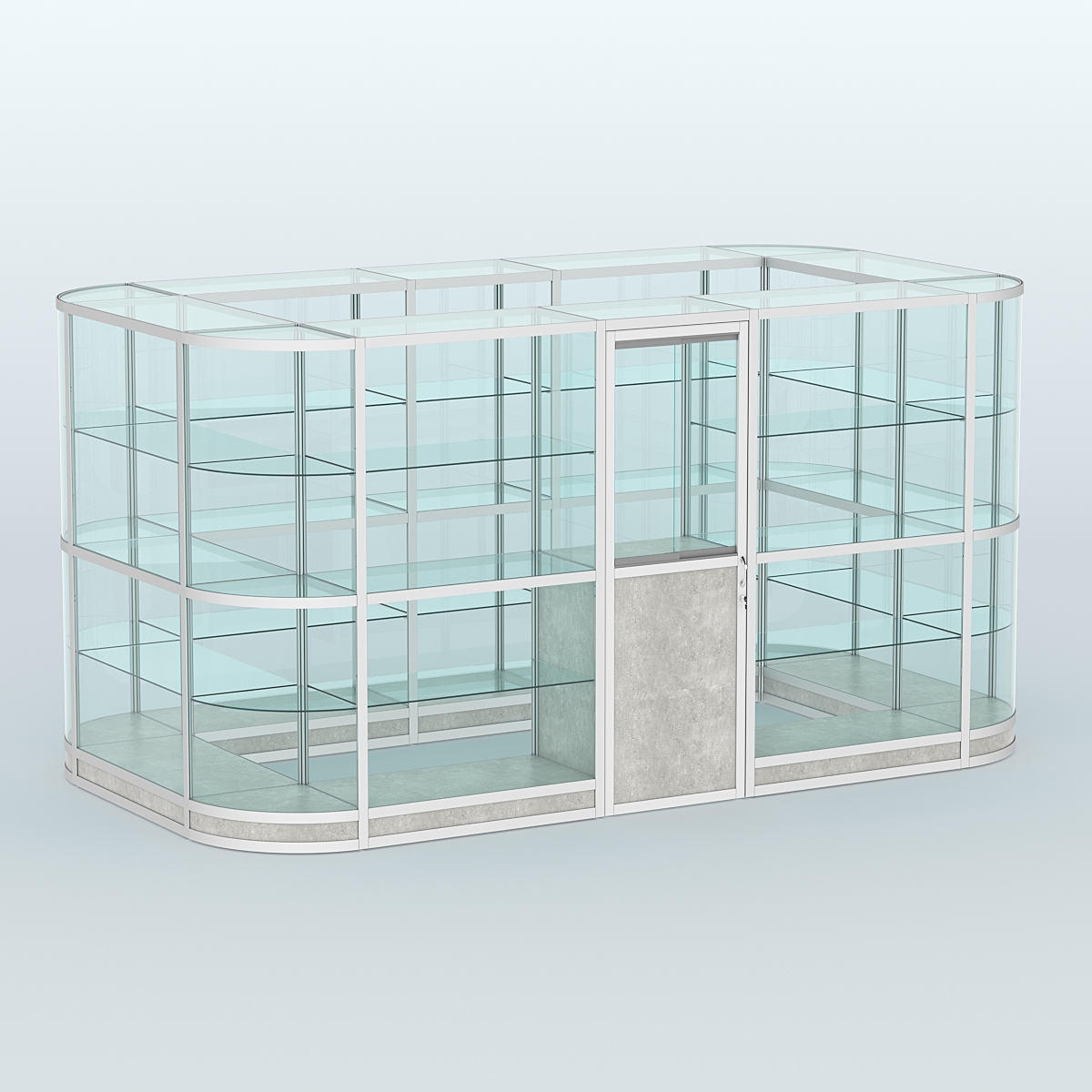 Павильон из профиля островной №4г Метрополитан Грей