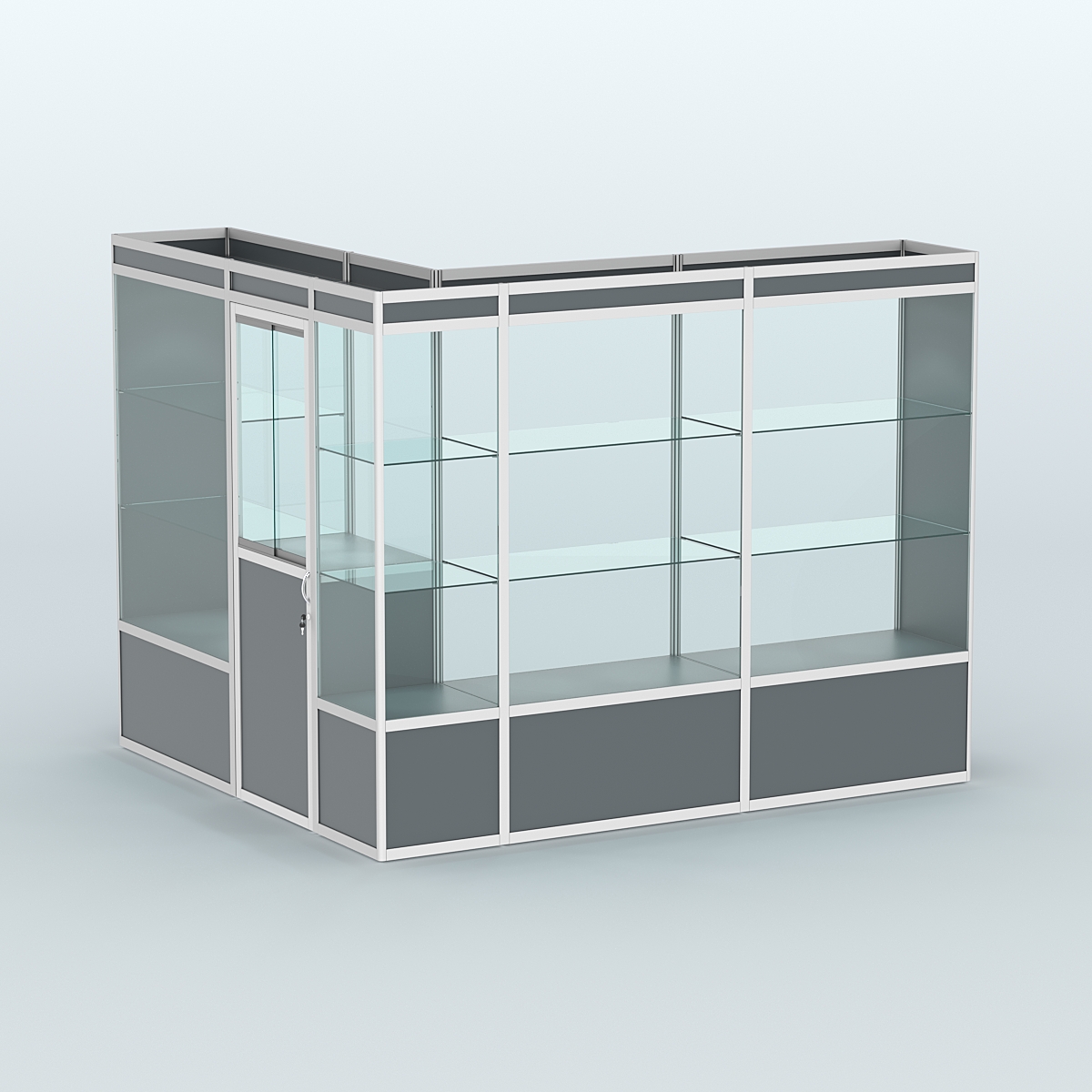 Павильон из профиля угловой №1а (5,5 кв.м) Темно-Серый