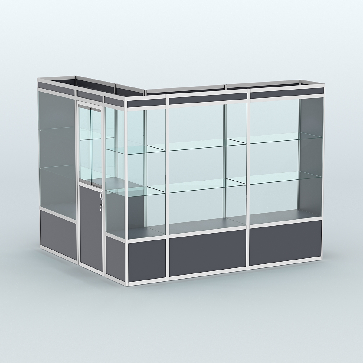 Павильон из профиля угловой №1а (5,5 кв.м) Антрацит